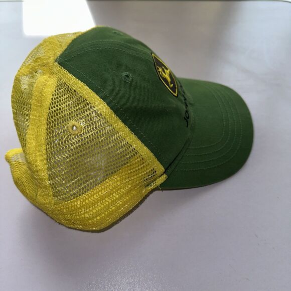 John Deere Tractor Cap Hat Youth Kids Adjustable Snapback Trucker Meshback - Picture 4 of 10